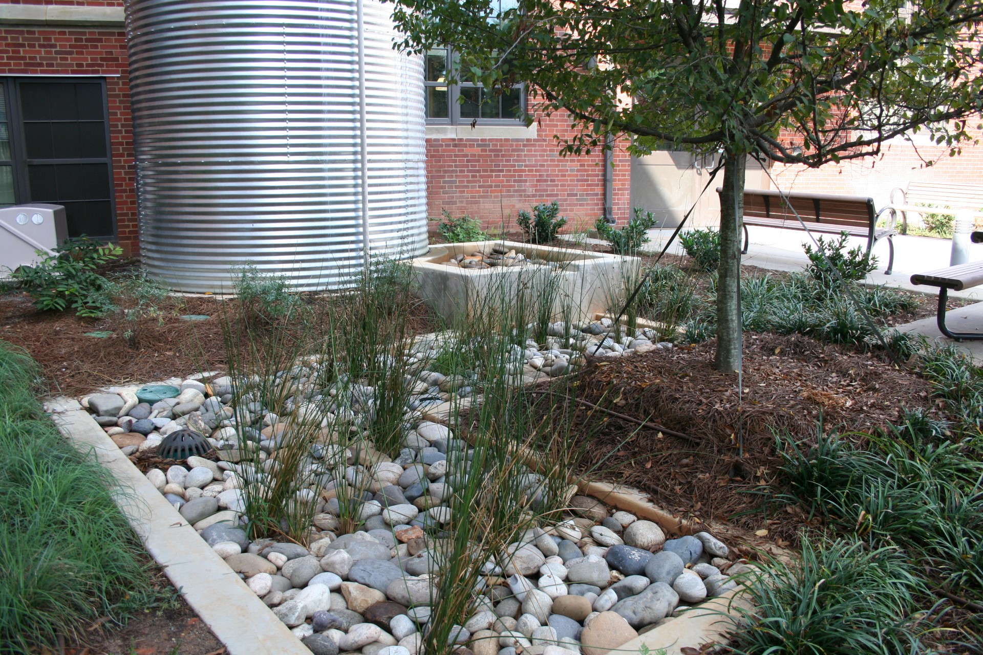 Georgia Tech Old Civil Engineering Building integrating ecologically-based landscape and open spaces to reduce stormwater