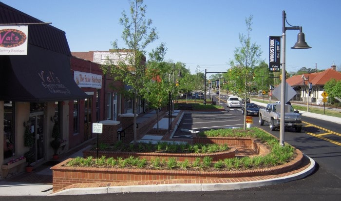 City of Woodstock Streetscape by TSW's Landscape Architecture Studio