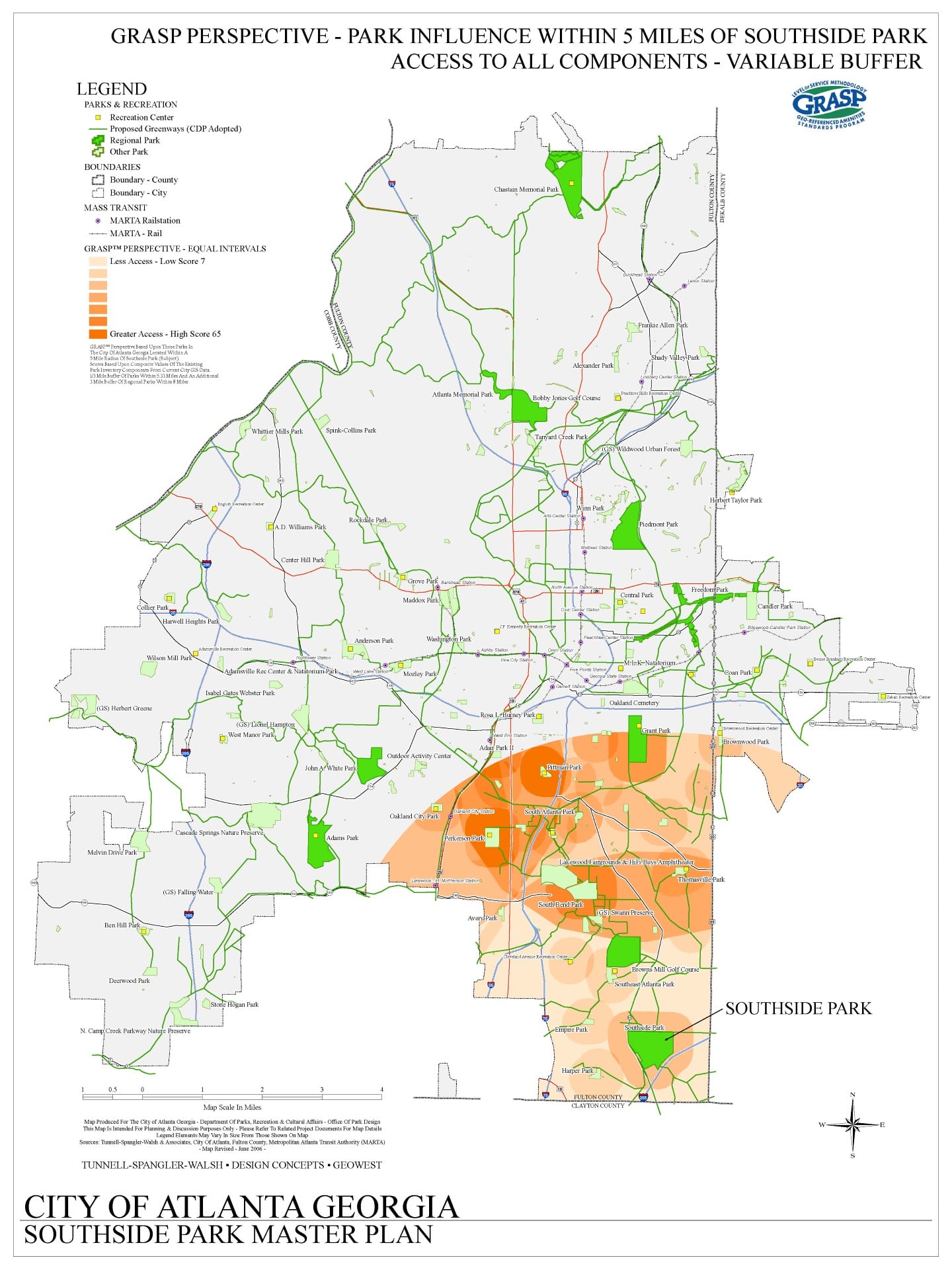 Southside Park Master Plan- TSW Planning Architecture Landscape Architecture, Atlanta