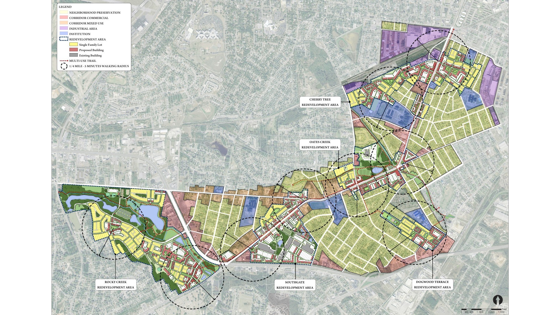 Augusta Sustainable Development Implementation Program By TSW, Atlanta - Conceptual Land Use plan