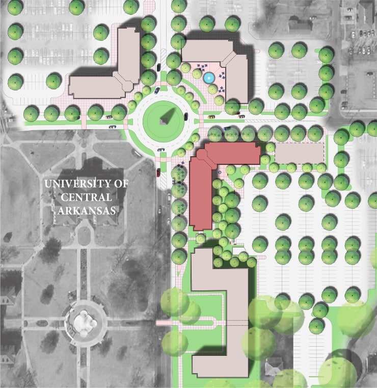 University of Central Arkansas Mixed-Use Gateway - TSW Planning Architecture Landscape Architecture