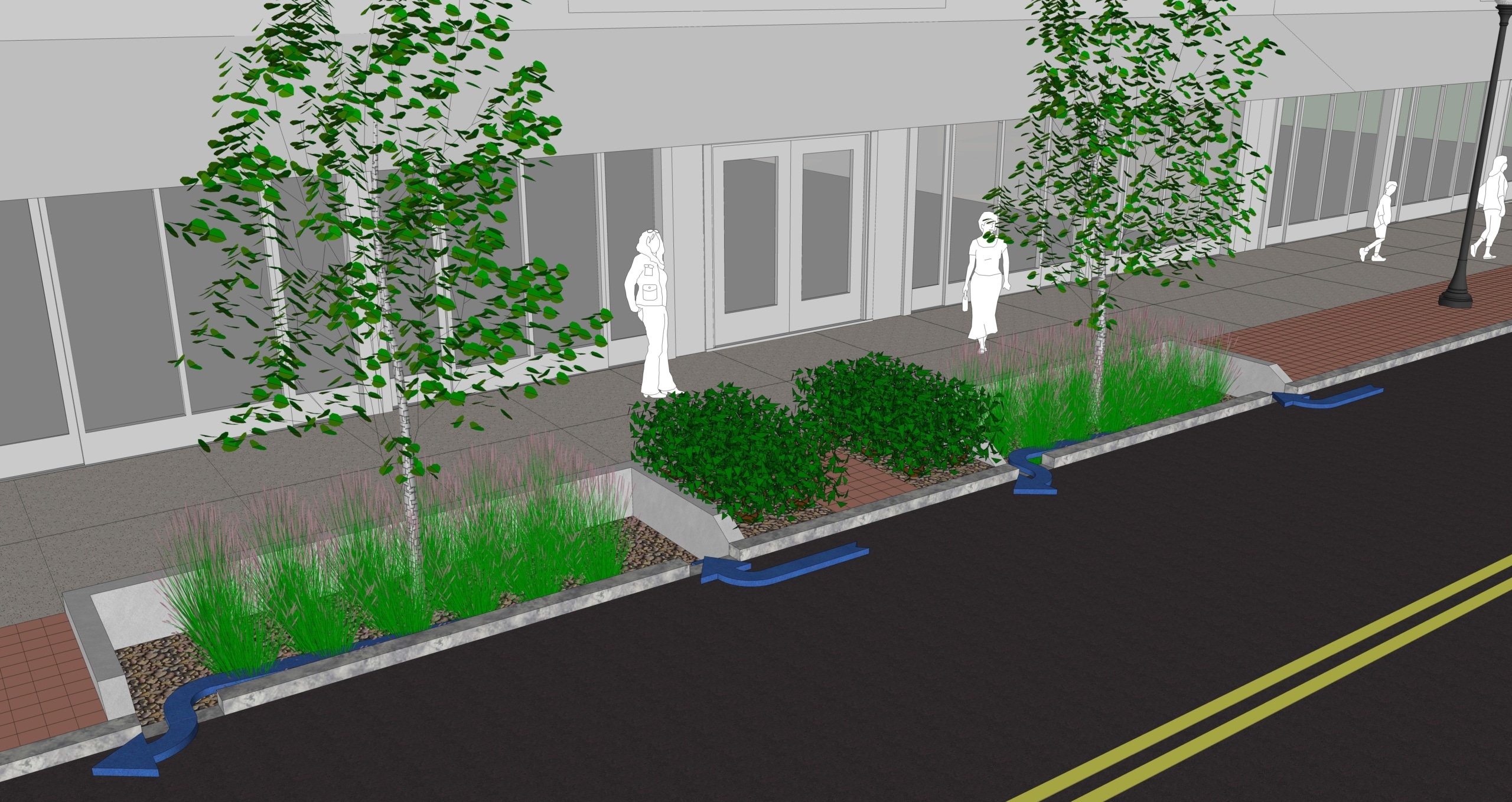 TSW RESEARCH & DEVELOPMENT Study: Juniper Street Bioswale, TSW Planning, Architecture, and Landscape Architecture Studios in Atlanta, Georgia