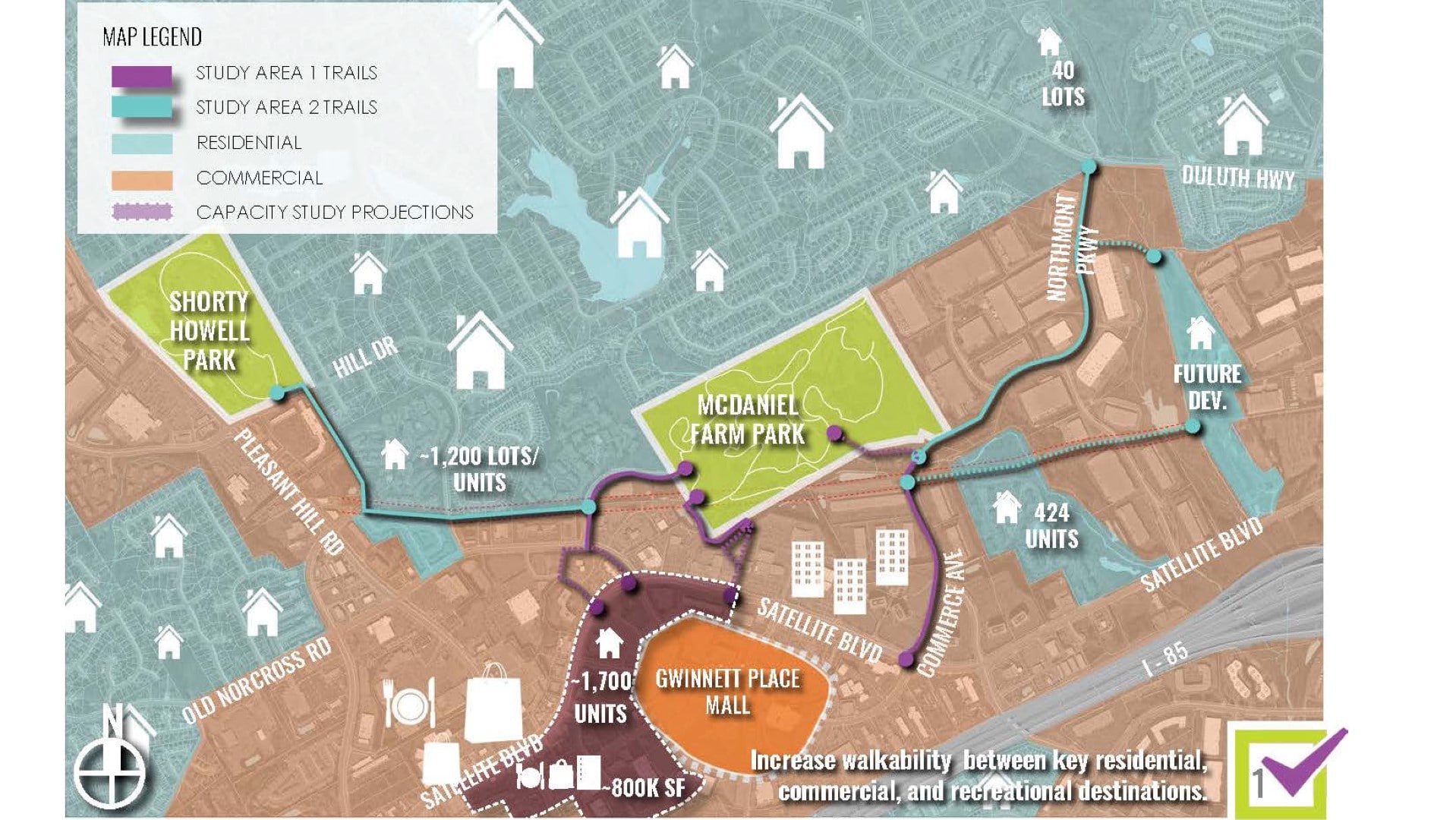 Gwinnett Place Connected CID Connected: McDaniel Farm Park to Gwinnett Place