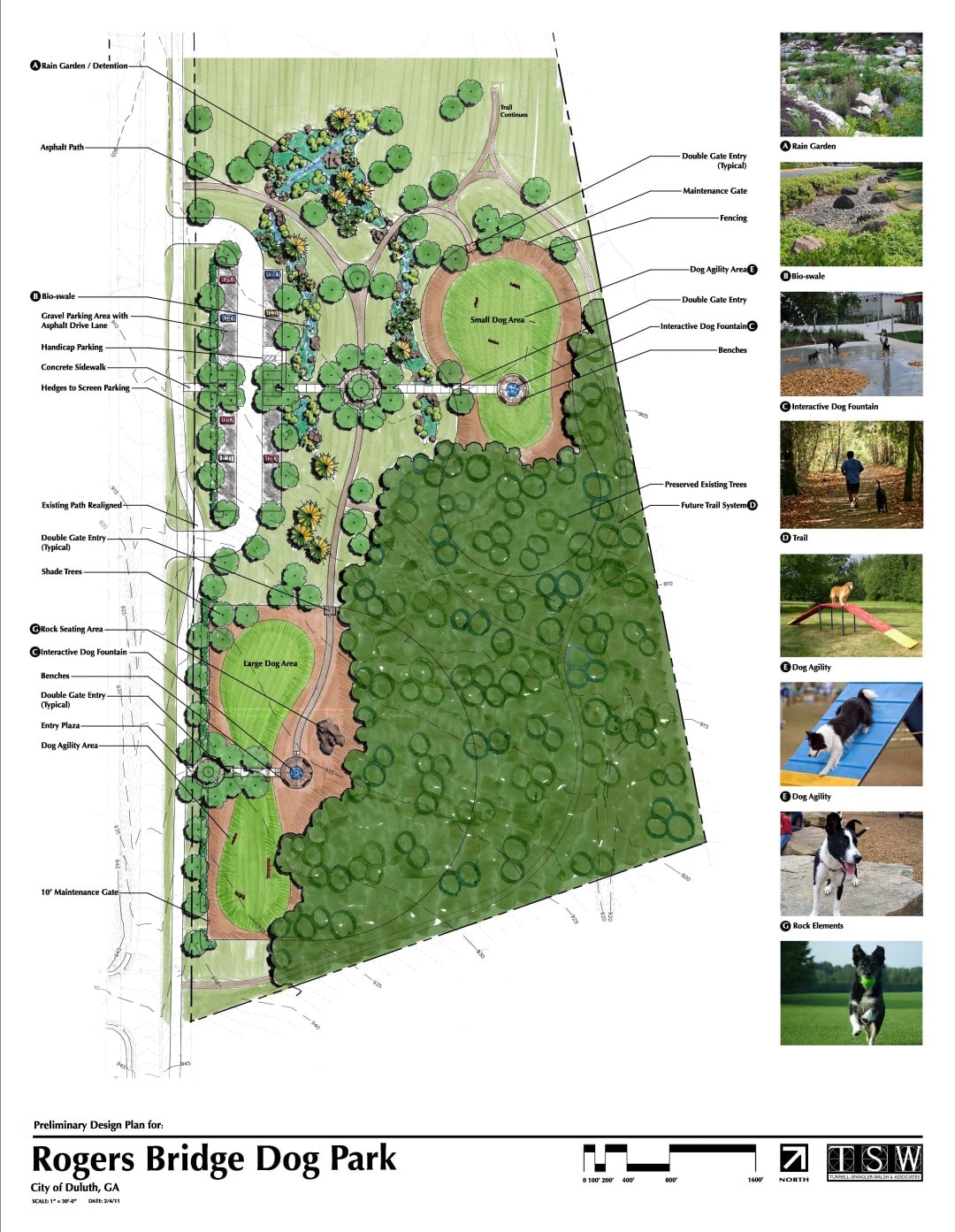 Rogers Bridge Dog Park and Rain Garden- TSW Planning Architecture Landscape Architecture, Atlanta