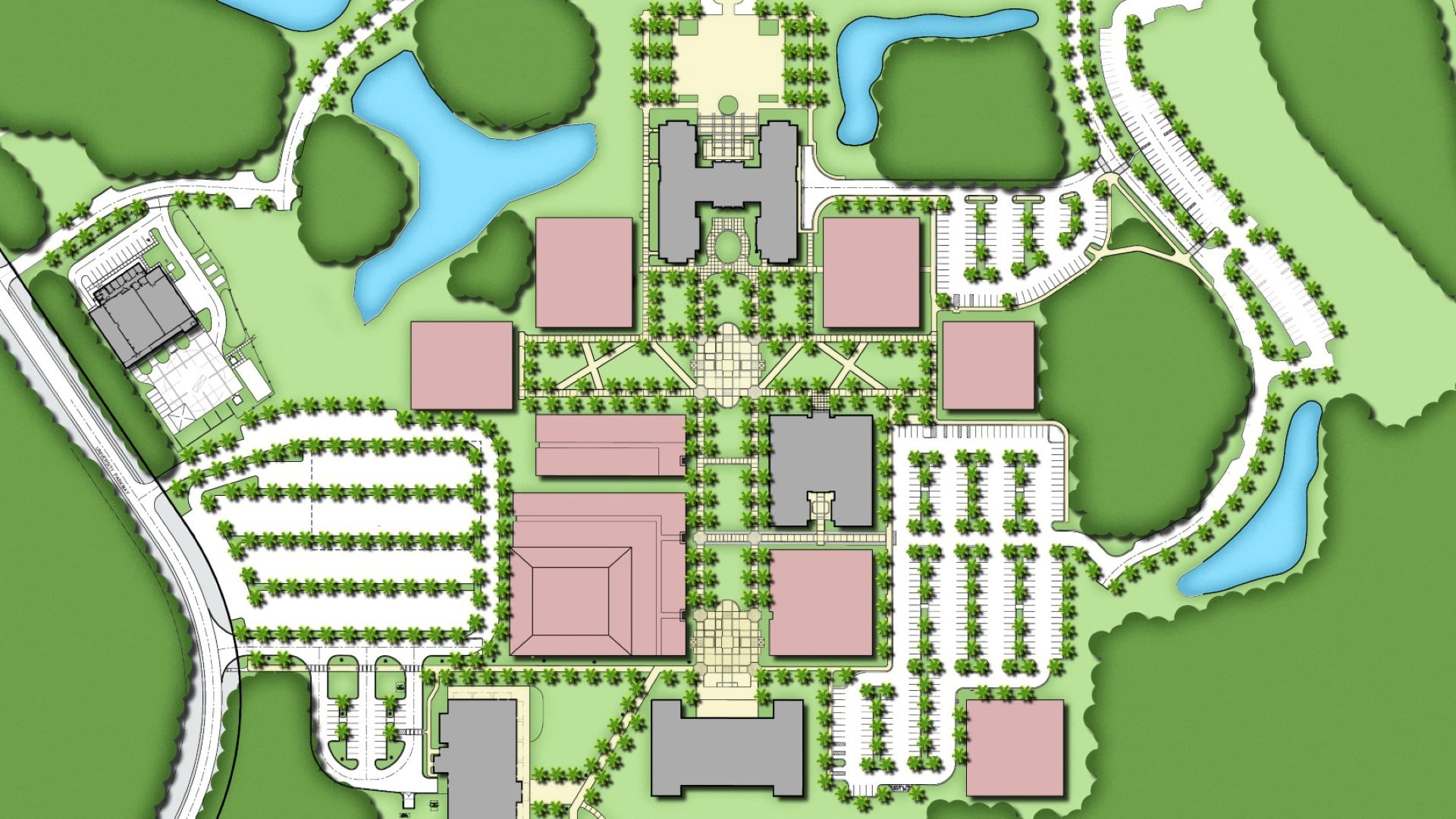 University of South Carolina Beaufort Master Plan by TSW, Atlanta - Conceptual Master Plan computer rendered