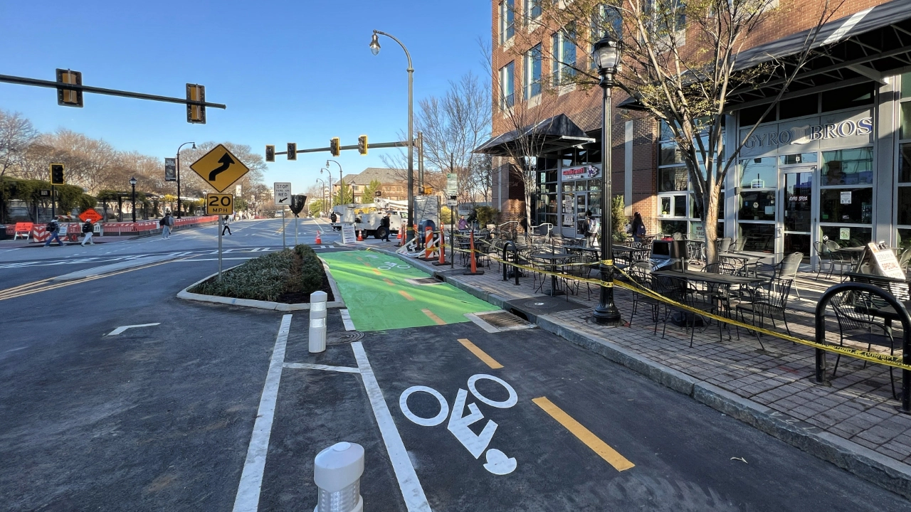 Construction photo of the 5th and Williams Street intersection