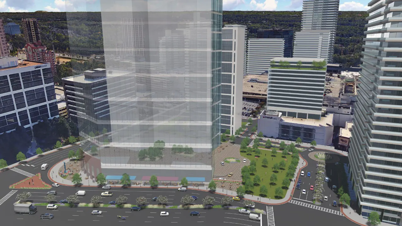3D rendering showing volumetric capacity, by TSW Planning, Atlanta
