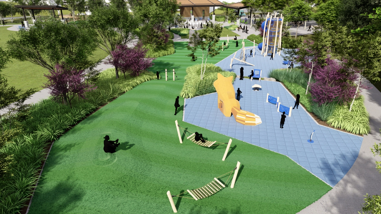 Banty Jones Park, by the landscape architecture studio at TSW Design, Atlanta Georgia 