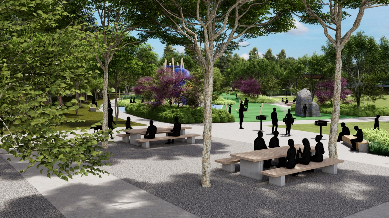 Banty Jones Park, by the landscape architecture studio at TSW Design, Atlanta Georgia