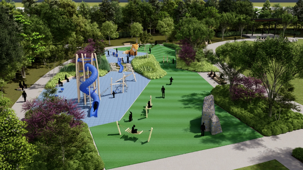 Banty Jones Park, by the landscape architecture studio at TSW Design, Atlanta Georgia 