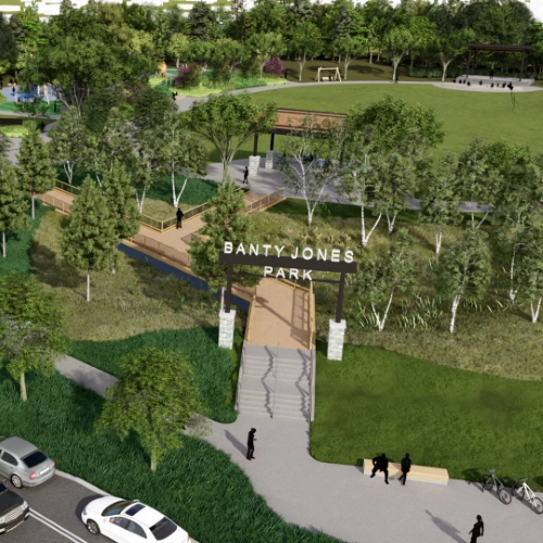 Banty Jones Park, by the landscape architecture studio at TSW Design, Atlanta Georgia
