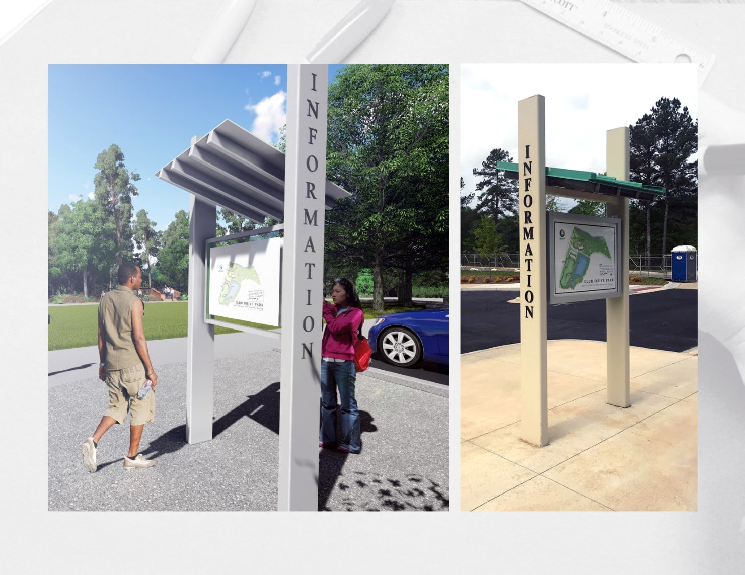 Club Drive Park Environmental Kiosks