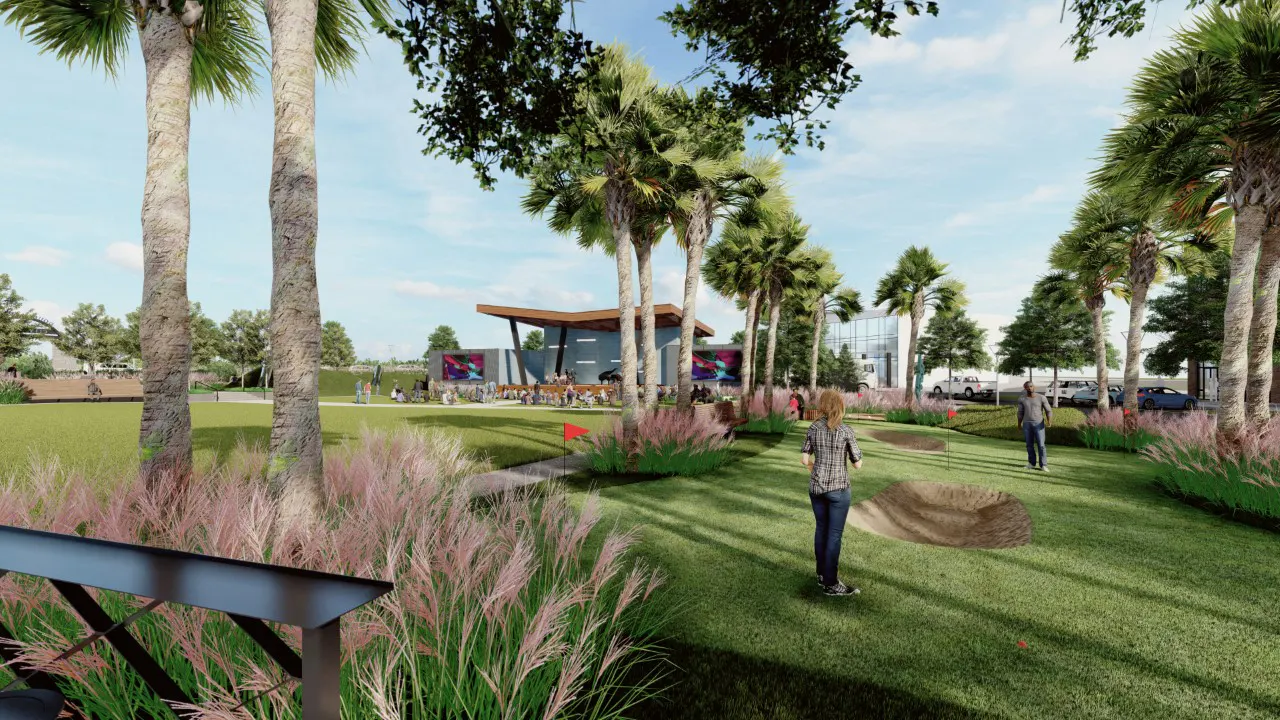 Douglasville Downtown Greenspace and amphitheater flex lawn by TSW, Atlanta