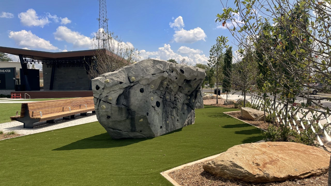 TSW - Douglasville Downtown Greenspace Play Structure Climbing Rock