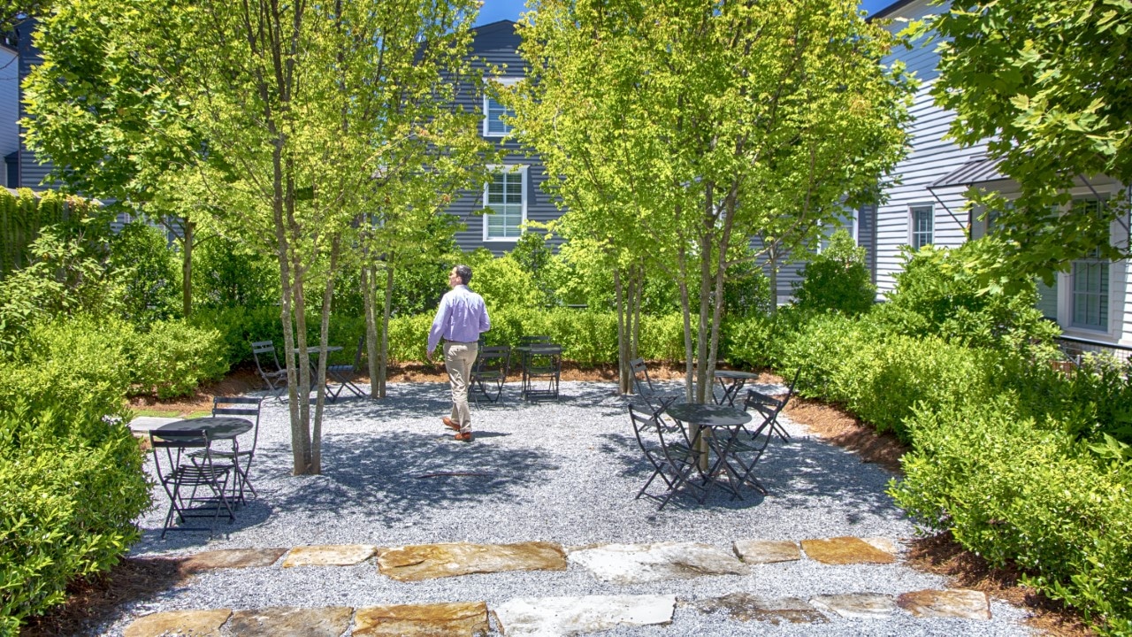 Manchester Street, Open Space Seating Area - a design and rezoning housing project by TSW