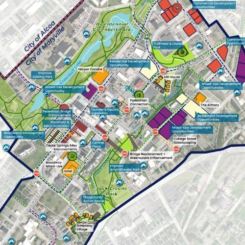 TSW Design, Town & Gown Planning, Maryville Downtown Master Plan
