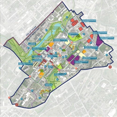 TSW Design, Town & Gown Planning, Maryville Downtown Master Plan