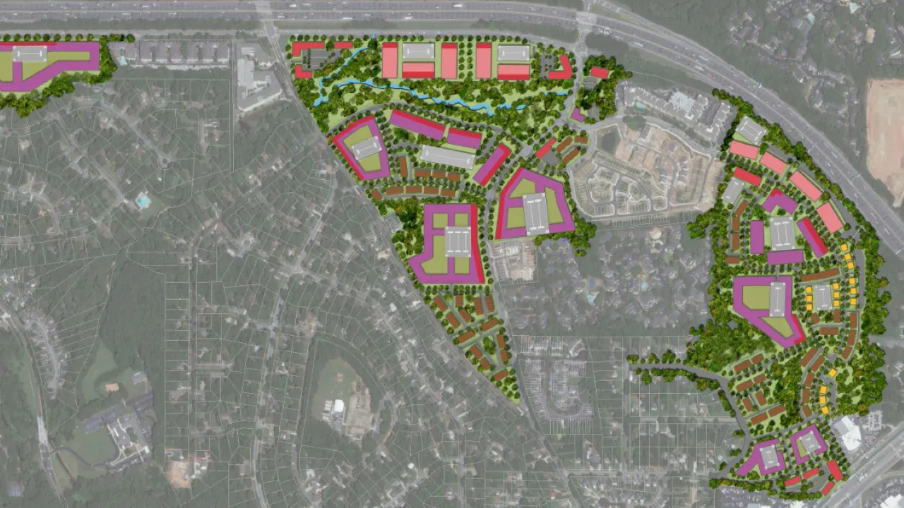 One Chamblee Comprehensive Plan by TSW, Atlanta - Partial Master Plan Rendering