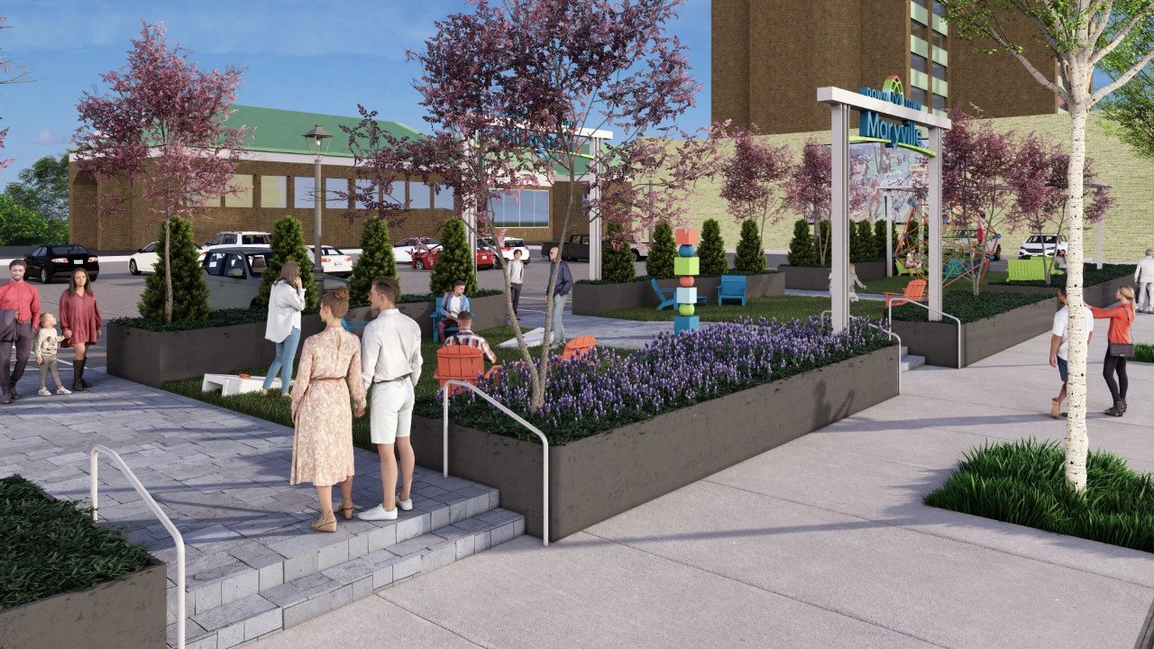 TSW Design, Town & Gown Planning, Maryville Downtown Master Plan Plaza Updates