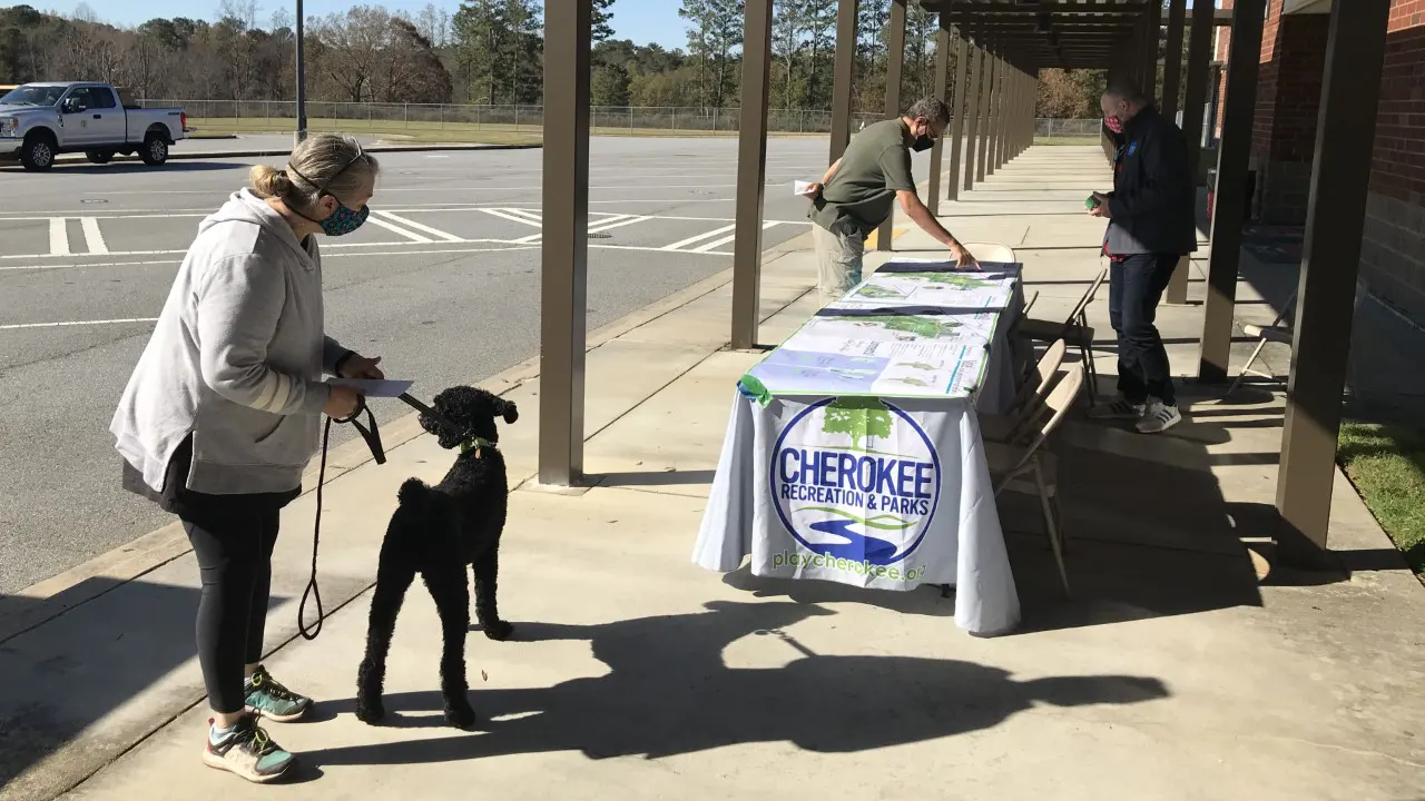 SW Cherokee County Parks & Trails Plan by TSW, Atlanta - Public Intercept during COVID to solicit information form the residents