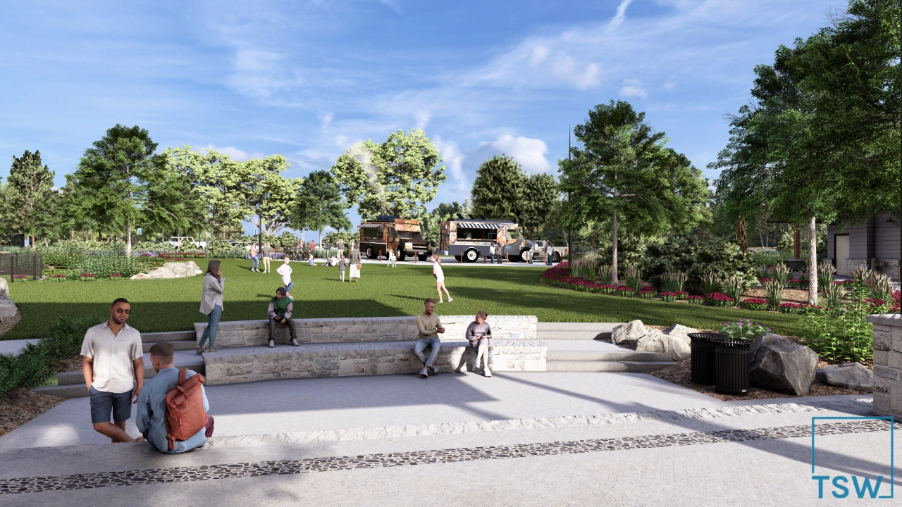 South Canton Park Stone Seating Area