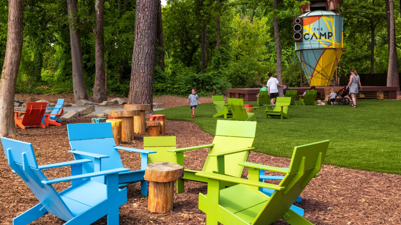 The Camp at the Works - Outdoor Seating and Socializing Spaces