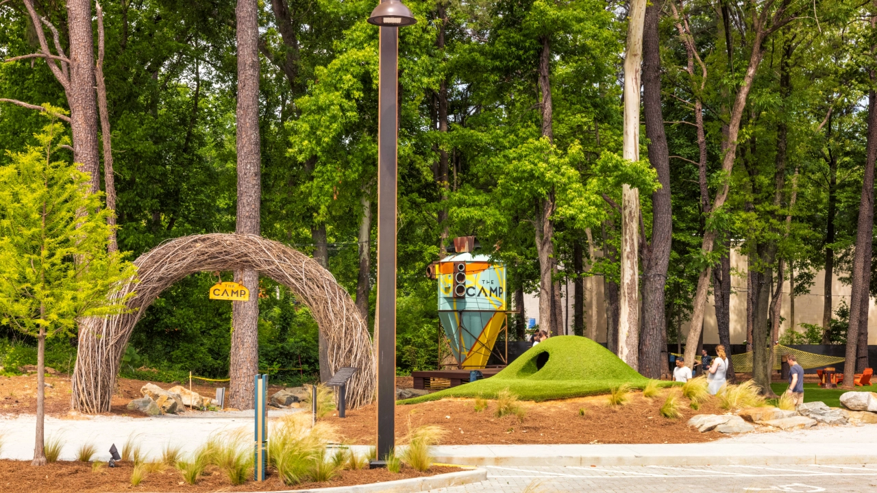 The Camp at the Works - Sculptural Entrance Feature 