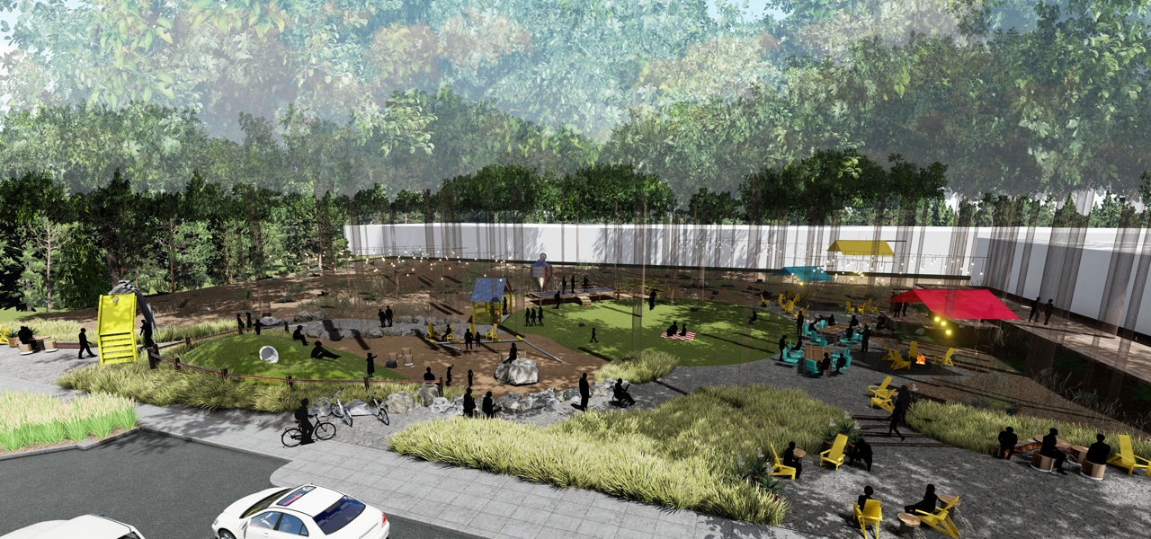 The Camp at The Works – We Call Dibs on the Hammock- TSW Planning Architecture Landscape Architecture, Atlanta