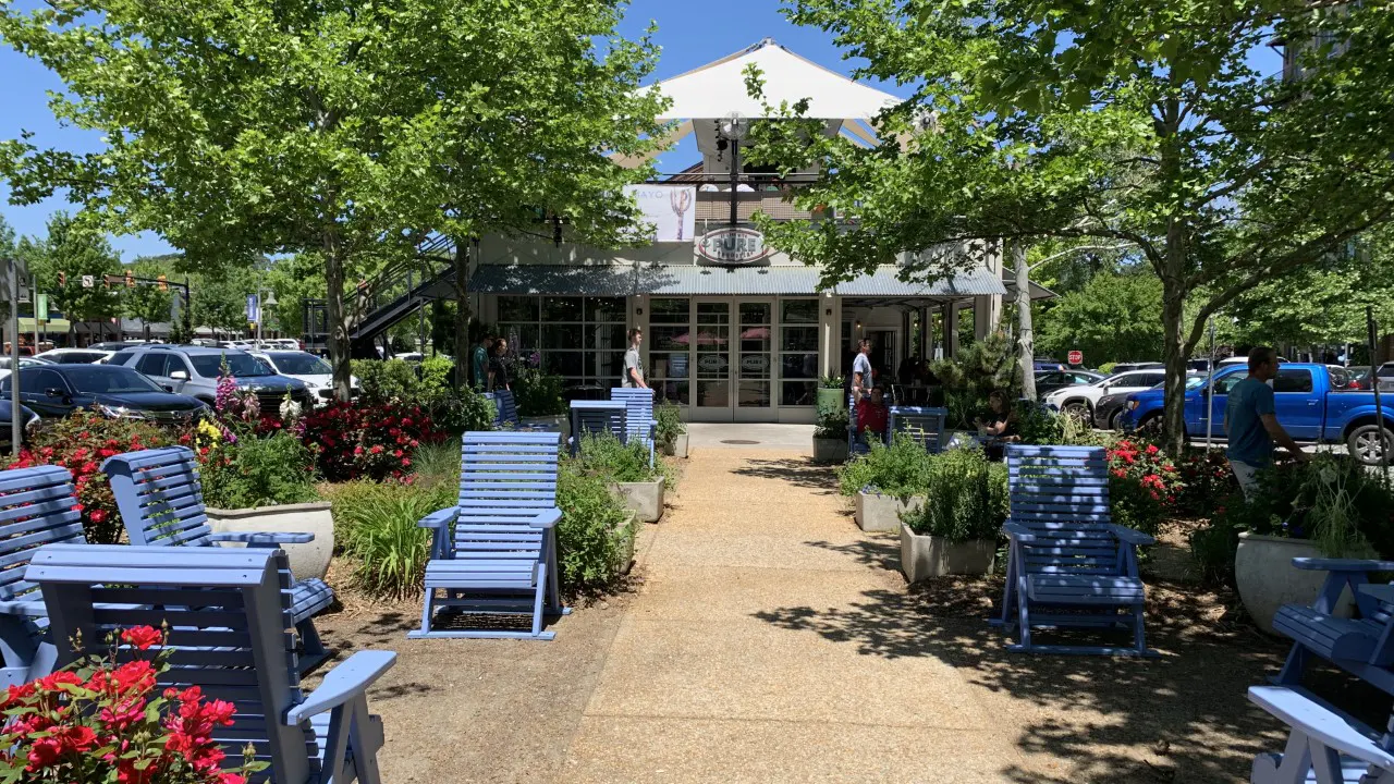 City of Woodstock Downtown Residential and Commercial Development by TSW - Open space within the commercial area